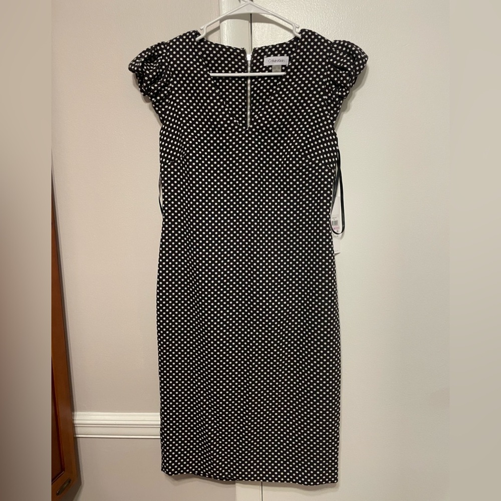 Calvin Klein Polka Dot Dress NWT Size 6